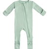 Baby Bamboo Pajamas w/ DreamCuffs®, Sage Green - Footie Pajamas - 1 - thumbnail