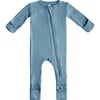 Baby Bamboo Pajamas w/ DreamCuffs®, Ocean Blue - Footie Pajamas - 1 - thumbnail