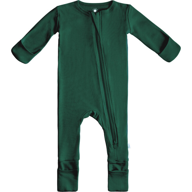 Baby Bamboo Pajamas w/ DreamCuffs®, Forest Green