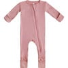 Baby Bamboo Pajamas w/ DreamCuffs®, Dusty Rose - Footie Pajamas - 1 - thumbnail