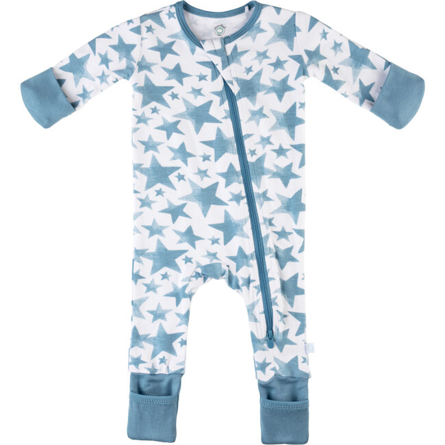 Baby Bamboo Pajamas w/ DreamCuffs®, Blue Star