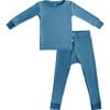 Toddler Bamboo Pajamas, Ocean Blue - Pajamas - 1 - thumbnail