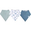 Dream Bandana Bib - 3 Pack, Blue / Blue Rainbow - Bibs - 1 - thumbnail