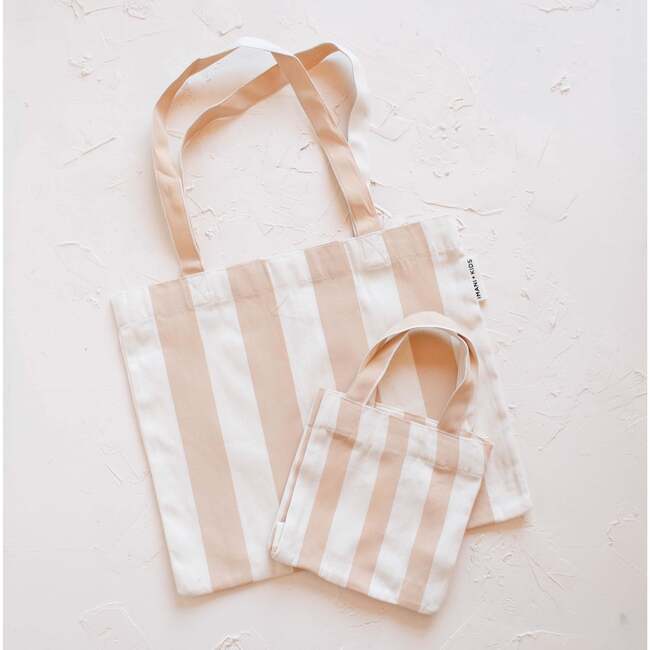 Striped Mommy + Me Tote, Natural - Wall Décor - 4