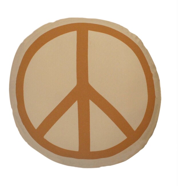 Peace Sign Pillow, Peach