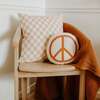 Peace Sign Pillow, Natural - Pillows - 2