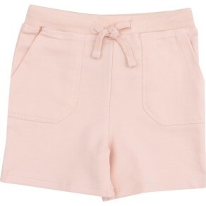 French Terry Solid Pink Everyday Shorts + Front Patch Pockets, Pink