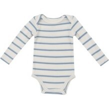 Ribbed Stripe Glacier Lake Bodysuit, Blue