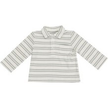 Ribbed Stripe Desert Sage  Polo L/S Shirt, Sage