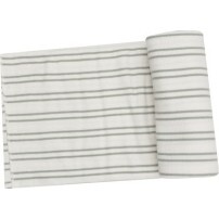 Ribbed Stripe Desert Sage Swaddle Blanket, Sage - Swaddles - 1