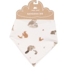 Mixed Woodland Animals Bandana Bib, Pink