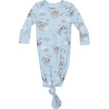 I Love You To The Moon Cows Knotted Gown, Blue