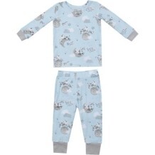 I Love You To The Moon Cows L/S Loungewear Set, Blue