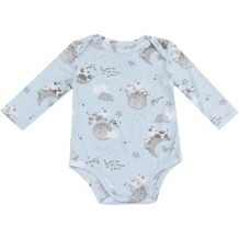 I Love You To The Moon Cows Bodysuit, Blue