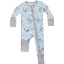 I Love You To The Moon Cows 2 Way Zipper Romper, Blue