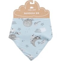 I Love You To The Moon Cows Bandana Bib, Blue