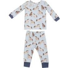 Horses L/S Loungewear Set, Blue