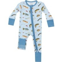 Fishing 2 Way Zipper Romper, Blue