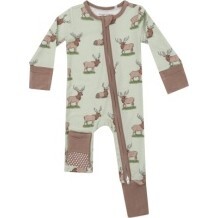 Elk 2 Way Zipper Romper, Green