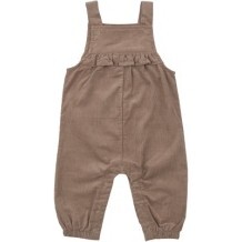 Cord Sinopia Fresco Yoke Ruffle Overall, Brown