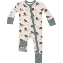 Bison Families 2 Way Zipper Romper, Beige