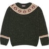 Green Merino Fair Isle Kids Sweater - Cardigans - 1 - thumbnail