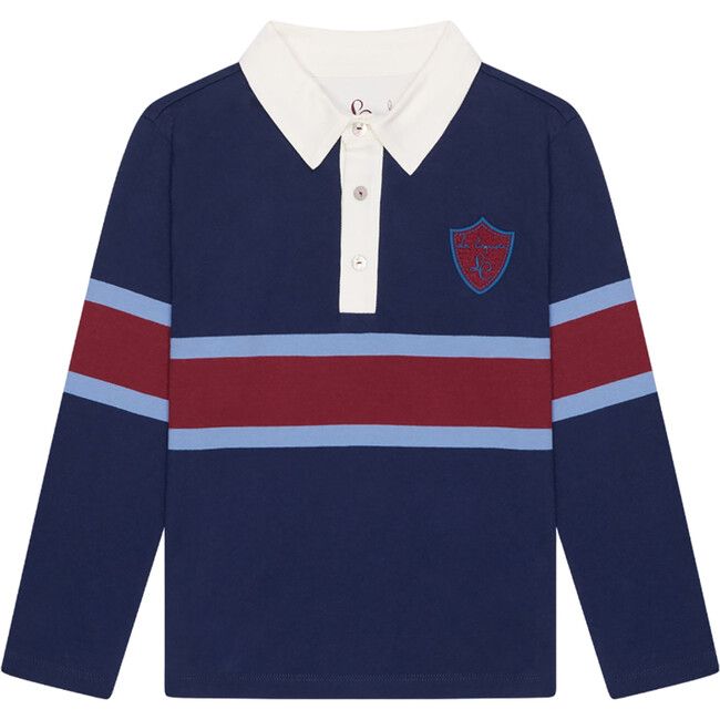 Navy Tijo Long Sleeve Boy Rugby Shirt