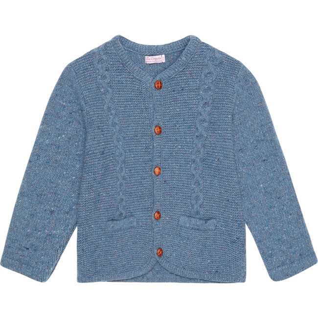 Dusty Blue Zas Merino Boy Cardigan