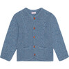 Dusty Blue Zas Merino Boy Cardigan - Cardigans - 1 - thumbnail