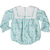 Isla Floral Embroidered Ruffle Collar Long Sleeve Snap Bubble, Fairfax - Onesies - 6