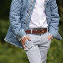 Bradley Barn High Collar Long Sleeve Quilted Jacket, Bay Tree Blue - Jackets - 3