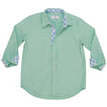 Brooks Classic Collar Long Sleeve Button-Down Shirt, Academy Green & Blue Gingham - Shirts - 6