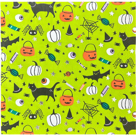 Hocus Pocus Green Large Napkins