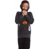 Kids Washed Hooded Sweater, Spooky Patches - Sweaters - 2