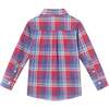 Kids Two Faced Buttondown Shirt, Maroon Plaid - Button Downs - 2