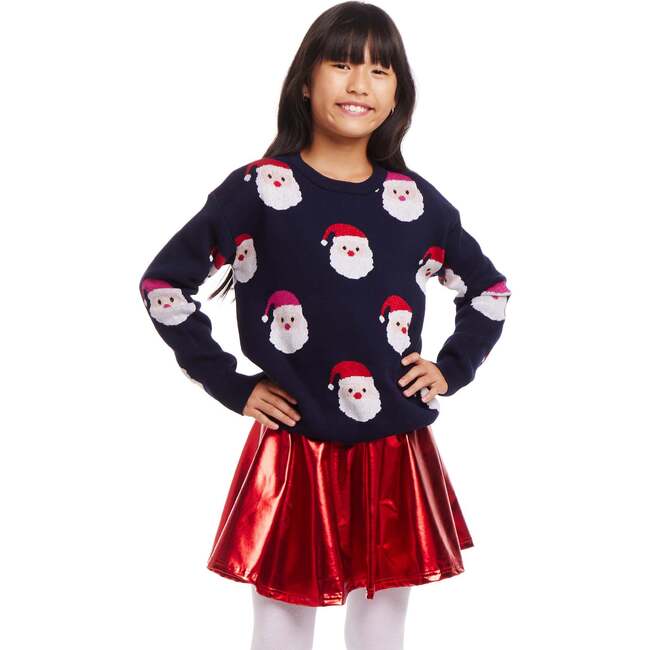 Kids Santa Sweater, Navy