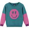 Kids Lurex Sweater & Legging Set, Ombre Smiley Graphic - Mixed Apparel Set - 2