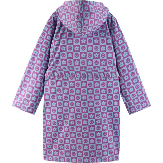 Kids Lounging Robe, Checkered Flower & Smiles - Robes - 2