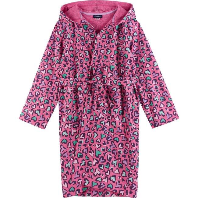 Kids Lounging Robe, Pink Heart