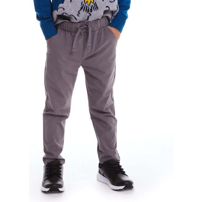 Kids Hybrid Pull-On Pant, Grey - Sweatpants - 2
