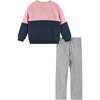 Kids Crewneck & Flare Legging Set, Multicolor Smiles - Mixed Apparel Set - 2
