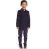 Kids Cord Buttondown & Navy Joggers Set, Red Plaid - Mixed Apparel Set - 2