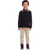 Kids Polo & Cognac Cord Pants Set, Navy Holiday - Mixed Apparel Set - 2