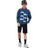 Kids Navy/Red Crewneck Tee, Racecars - T-Shirts - 2