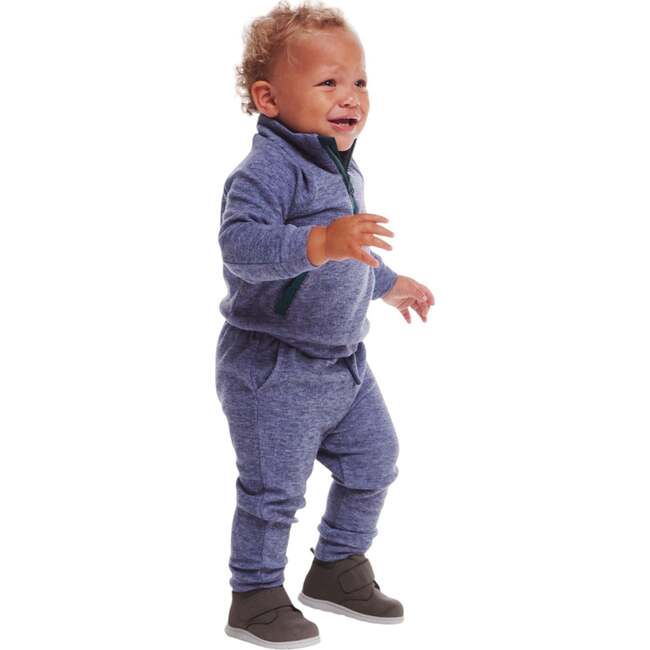 Infant Stretch Cord Sweatshirt & Pant Set, Navy Green - Mixed Apparel Set - 2