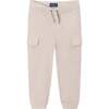 Kids Pique Jogger, Tan - Sweatpants - 1 - thumbnail