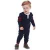 Infant Knit Henley Sweater & Pants Set, Navy - Mixed Apparel Set - 2