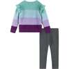 Infant 2-Piece Full Eyelash Sweater & Legging Set, Multicolor Lurex Star - Mixed Apparel Set - 2