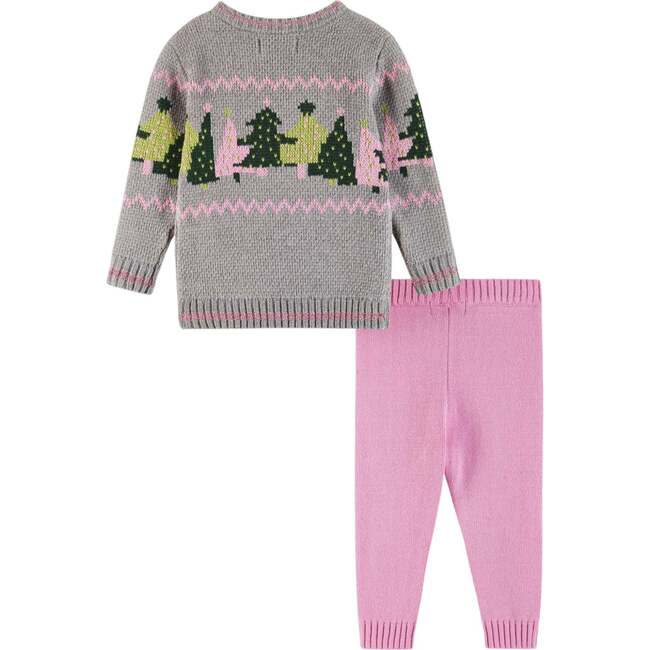 Infant Grey Chenille Sweater w/Tree Graphic & Sweater Knit Pant Set - Mixed Apparel Set - 4