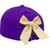 Officially Licensed Clemson Bow Baseball Hat, Purple - Hats - 2